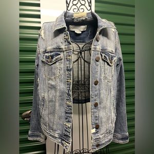 Treasure & Bond Denim Jacket Distressed Grunge womens Small Nordstrom